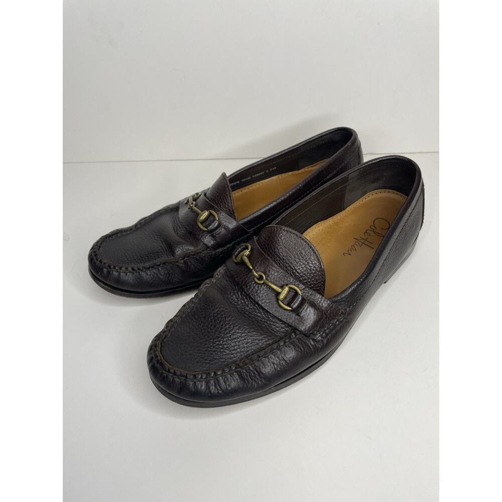 Cole Haan Men’s 10.5 M Brown Leather Horsebit Loafer Dress Shoes